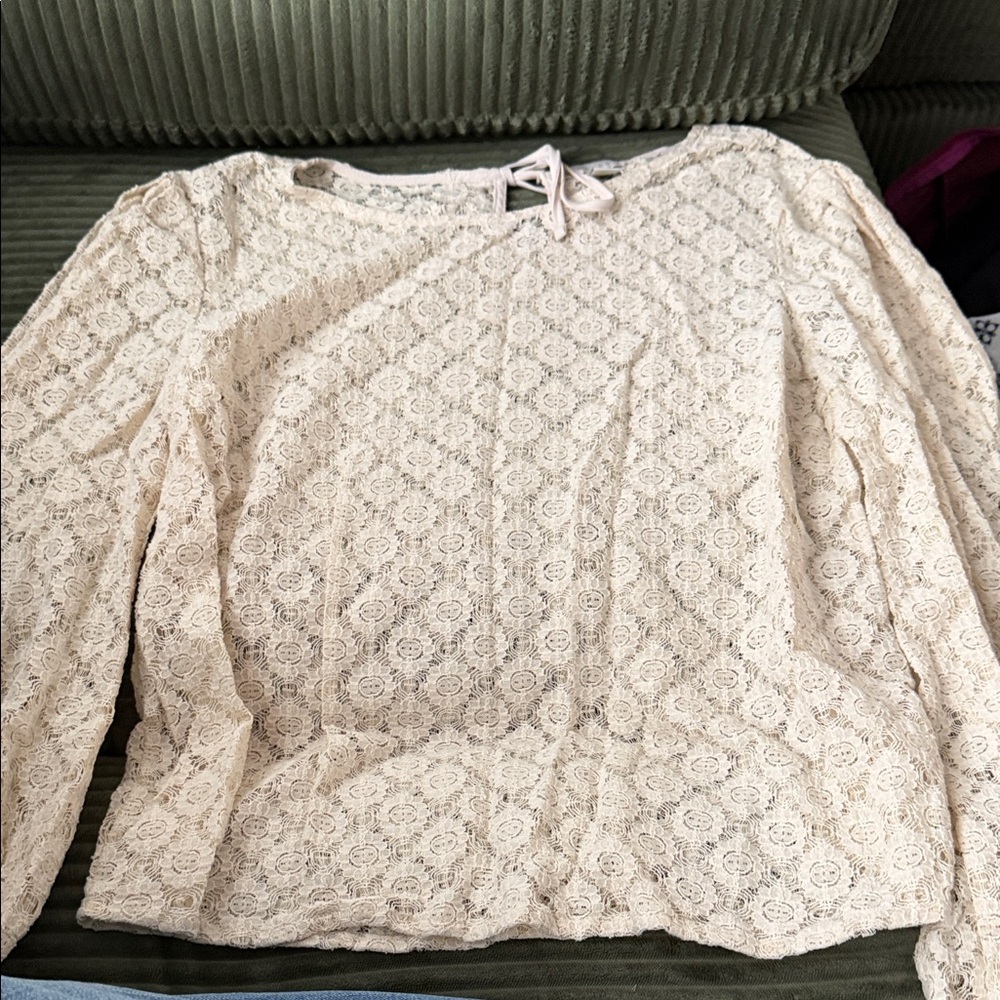 Hinge Cream Lace Blouse